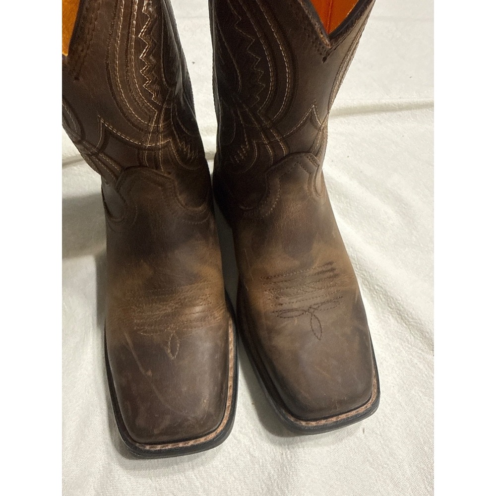 Ariat Kids Sport Western Boots Distressed Brown Leather Square Toe 10042412 US 3 - Picture 8 of 14